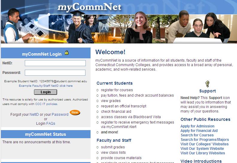 mycommnet page