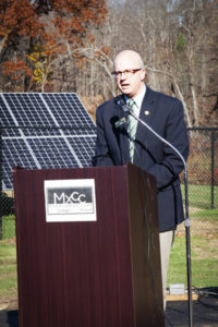 Steve Minkler at solar ceremony
