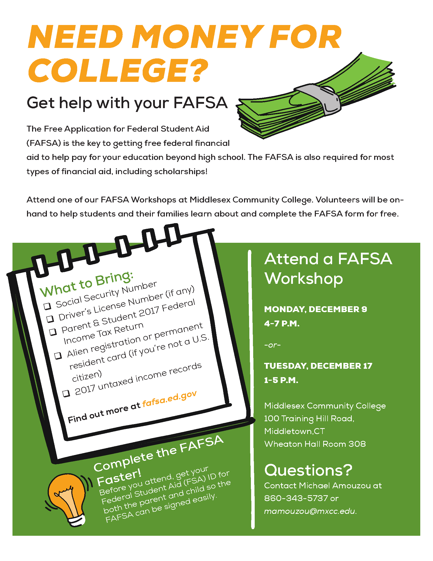 Fafsa Workshop Middlesex Community College Middletown Ct