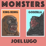 monsters postage stamps design