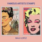 famous artists postage stamps design