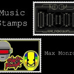 music postage stamps design