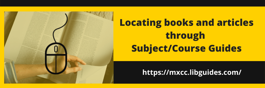 Locating books and articles through subject/course guides
