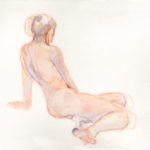 colored pencil and watercolor nude behind 