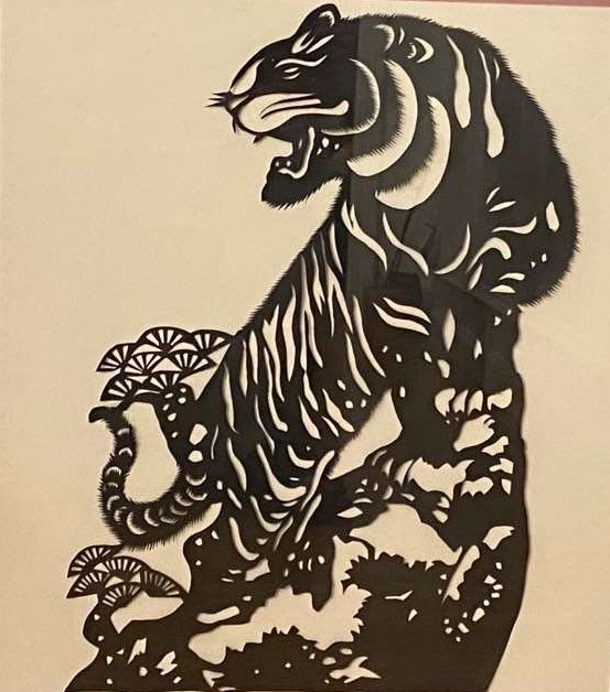 Landi Hou, Tiger, papercutting.